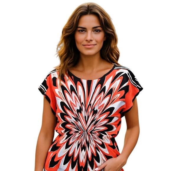 Olivia Matthews 18W Women's Red Maxi BOHO Sun Dress Plus Size 2X 2XL XXL 18 W - Picture 1 of 7